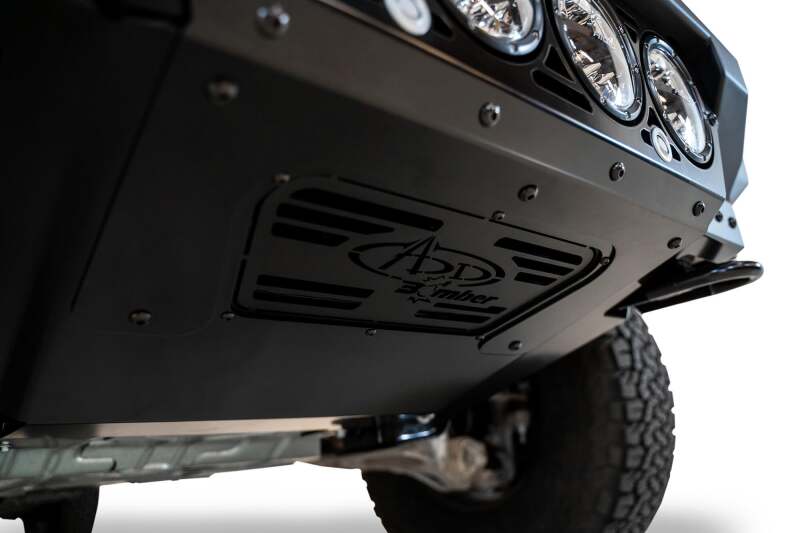 Ford Raptor Bumper - Front - Addictive Desert Designs - Bomber - Hammer Black with Satin Black Panels - `21-`27